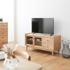 ふるさと納税 旭川市 旭川家具 MUKU工房オリジナル ジャム テレビ台 ハイ 120 北海道ナラ_04578