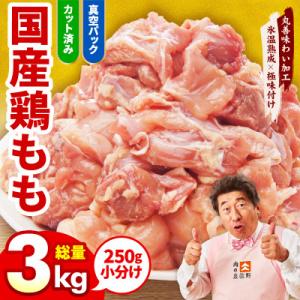 ふるさと納税 泉佐野市 国産鶏もも肉 総量3kg 小分けカット 氷温熟成×極味付け 250g×12P...