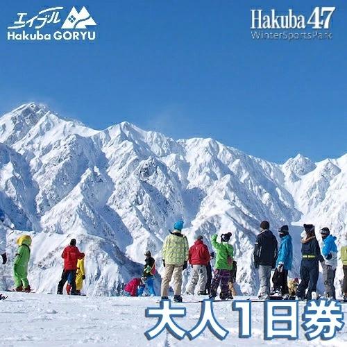 ふるさと納税 白馬村 長野県エイブル白馬五竜&amp;Hakuba47スキー場共通リフト券【大人1日券1枚】