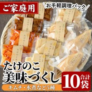 ふるさと納税 阿久根市 ご家庭用たけのこ美味づくし(5種10袋) 国産 筍 使い切り【上野食品】a-...