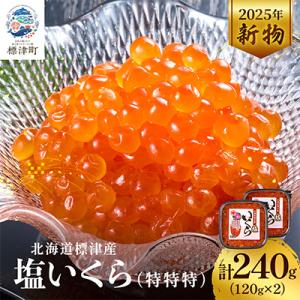 ふるさと納税 標津町 【令和7年新物】塩いくら120g×2パック 塩漬け イクラ 北海...