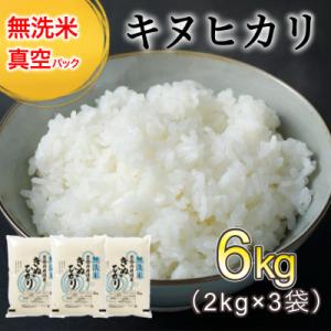 ふるさと納税 亀岡市 【令和7年産】無洗米 真空パック 京都丹波産 キヌヒカリ 6kg(2kg×3袋...