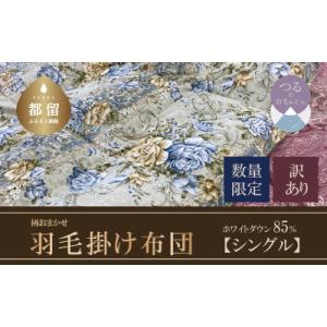 ふるさと納税 都留市 【数量限定・訳あり】羽毛本掛け布団　(シングル:150cm×210cm)