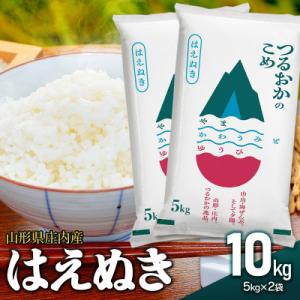 ふるさと納税 鶴岡市 山形県庄内産 令和7年産 特別栽培米 はえぬき 精米 計10kg(5kg×2袋)
