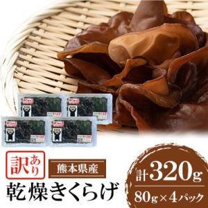 ふるさと納税 人吉市 【訳あり】 熊本県 人吉市 乾燥 きくらげ 320g(80g×4P)【人吉スイ...