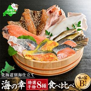 ふるさと納税 別海町 北海道産 海鮮 干物 詰め合わせ 8種食べ比べ 一夜干し 味の笛Bセット サク...