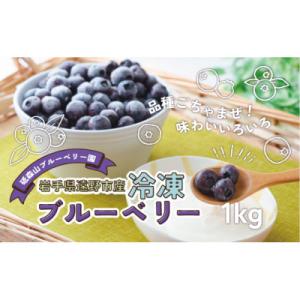 ふるさと納税 遠野市 冷凍 ブルーベリー 1kg 岩手県 遠野市 砥森山ブルーベリー園 栽培期間中農...