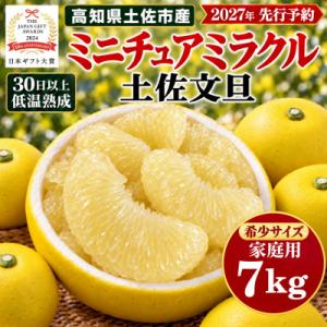 ふるさと納税 土佐市 日本ギフト大賞受賞・先行予約 希少 ミニチュアミラクル土佐文旦 7kg 高知県...