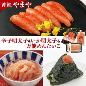 ふるさと納税 豊見城市 沖縄やまや　辛子めんたいこ(約110g)・イカ明太(約150g)・万能めんた...