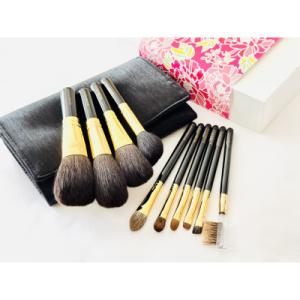 ふるさと納税 熊野町 熊野化粧筆　宙プレミアムフル(10本セット)&ケース　熊野筆ほうこどう