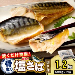 ふるさと納税 飯塚市 【訳あり】骨取り 塩さば切り身  脂ののったノルウェーサバ 便利サイズの切身!...
