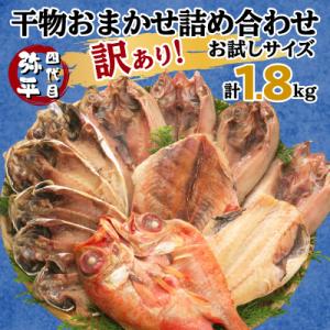 ふるさと納税 沼津市 【訳あり・お試し版】干物 1.8kgおまかせセット 人気の海鮮詰め合わせ(アジ...