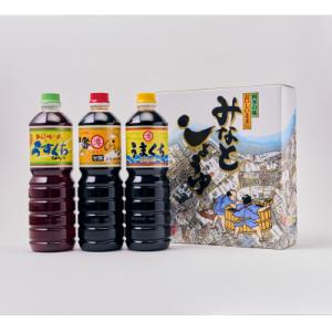 ふるさと納税 宇城市 みなとしょうゆ　1L×3本セット