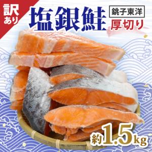 ふるさと納税 銚子市 【訳あり】塩銀鮭　厚切り(冷凍)約1.5kg　銚子東洋の規格外