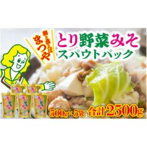 ふるさと納税 かほく市 とり野菜みそスパウトパック(キャップ付き)　500g × 5袋