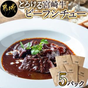 ふるさと納税 都城市 とろける宮崎牛ビーフシチュー5パックセット