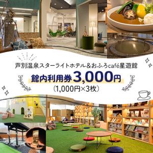 ふるさと納税 芦別市 ☆☆芦別温泉☆彡スターライトホテル☆彡　おふろcafe×サウナ×ハンモック　館...