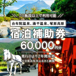 ふるさと納税 由布市 由布市(湯布院、由布院、湯平、塚原高原)ふるさと納税宿泊補助券60,000円分