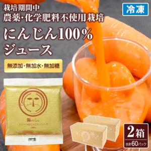 ふるさと納税 函南町 人参100%の無添加にんじんジュース 2箱(合計60パック) 栽培期間中農薬化...