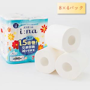 ふるさと納税 津山市 エリエール (イーナ)トイレットペーパー 1.5倍 75m(シングル)8R×4...