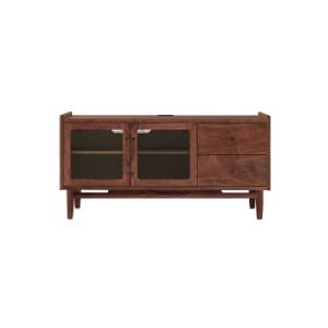 ふるさと納税 旭川市 旭川家具 MUKU工房オリジナル ジャム テレビ台 ハイ 120 ウォールナット_04908