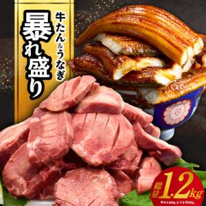 ふるさと納税 泉佐野市 暴れ盛りセット 牛たん &amp; うなぎ 総量1.2kg 厚切り牛タン 鰻 蒲焼き...