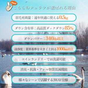 ふるさと納税 広川町 羽毛シュラフ(寝袋)×ダ...の詳細画像2