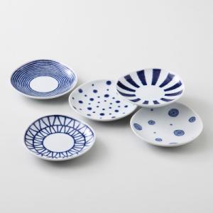 ふるさと納税 長崎県 【波佐見焼】絵変りの小皿5客セット　1　19925