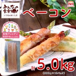 ふるさと納税 酒田市 【ふるさと納税】みんなの食卓 ボリュームパックベーコン 500g×10P 山形...