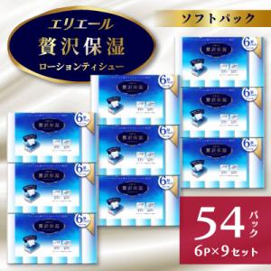 ふるさと納税 島田市 【ふるさと納税】エリエール　贅沢保湿ソフトパック130W6パック×9個セット
