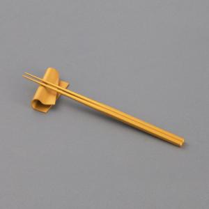 ふるさと納税 燕市 irogami 箸・箸置きセット　イエローゴールド