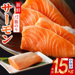 ふるさと納税 泉佐野市 サーモンポーション刺身用 1.5kg(小分け)【訳あり・サイズ不揃い】 01...