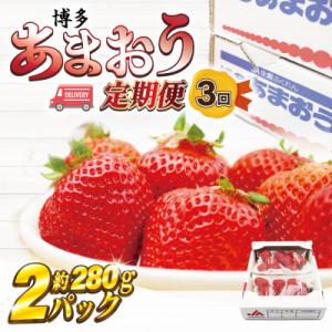 ふるさと納税 福津市 【全3回定期便】【2026年2〜4月発送】博多あまおう2P 約560g×3回[...
