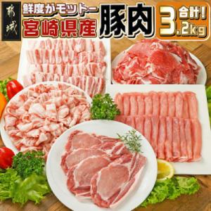 ふるさと納税 都城市 宮崎県産【豚肉3.2kgセット】(都城市)