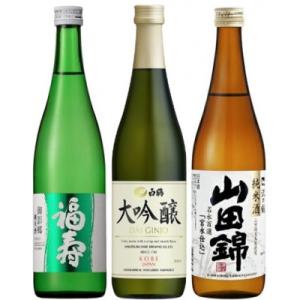 ふるさと納税 神戸市 神戸の酒蔵 飲み比べセット(720ml x 3本) ※福寿・白鶴・沢の鶴