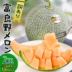ふるさと納税 富良野市 【2026年発送】【訳あり】 富良野メロン 2玉(1玉あたり1.6kg以上)