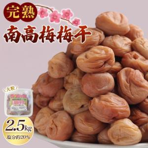ふるさと納税 北山村 完熟南高梅 梅干し 2.5kg 無添加 サイズ混合【2026年9月〜発送予定】...