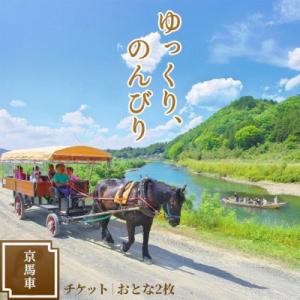 ふるさと納税 亀岡市 京馬車で行くトロッコ亀岡駅から保津川下り乗船場コース チケット【大人2枚】