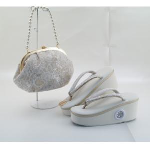 ふるさと納税 小川町 振袖用草履・バッグセット【ゴールド】Lサイズ