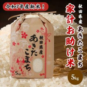 ふるさと納税 潟上市 令和7年産 秋田県産あきたこまち 家計お助け米(精米)5kg