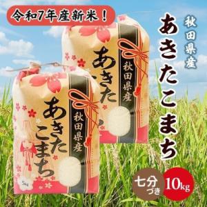 ふるさと納税 潟上市 令和7年産 秋田県産あきたこまち 10kg(5kg×2袋)(七分づき)