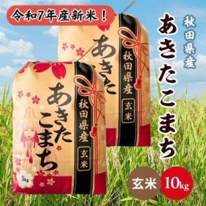 ふるさと納税 潟上市 令和7年産 秋田県産あきたこまち 10kg(5kg×2袋)(玄米)