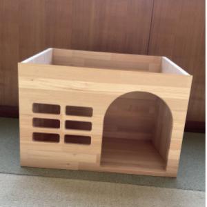ふるさと納税 愛西市 ペット用　木製ハウス(大)(組立不要)