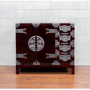 ふるさと納税 利府町 仙台箪笥　三尺キャビネット 木地呂漆塗り(お申込書返送後2ヵ月〜5ヵ月程度でお届け)