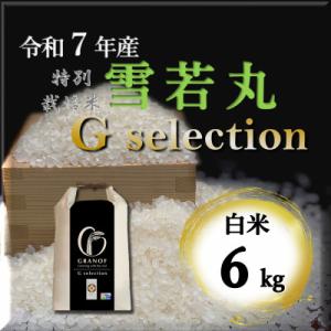 ふるさと納税 鶴岡市 【令和7年産】山形県鶴岡産 Gセレクション 雪若丸 白米 6kg