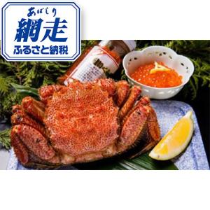ふるさと納税 網走市 【数量限定】オホーツク海網走産活〆茹で毛蟹1尾約650g&いくら醤油漬けセット
