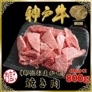 ふるさと納税 新温泉町 訳あり 神戸牛 部位おまかせ焼き肉用 計800g SOY1-2
