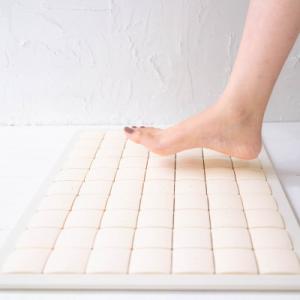 ふるさと納税 茨木市 PUREREFRE 吸水&速乾!洗える 珪藻土バスマット ホワイト(コンパクト/Mサイズ)