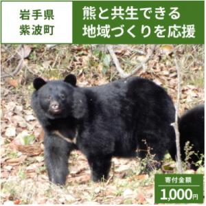 ふるさと納税 紫波町 【返礼品なし】クマと里との境界の確保を目指して 〜熊出没防止対策・環境整備へのご支援を〜1,000円