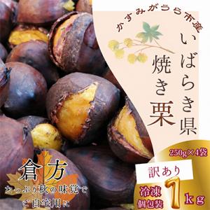 ふるさと納税 茨城県 【茨城県産】 2026年度産 訳あり 貴重品種『倉方』の焼き栗 250g×4セ...